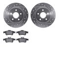 Dynamic Friction Co 7502-27034, Rotors-Drilled and Slotted-Silver with 5000 Advanced Brake Pads, Zinc Coated 7502-27034